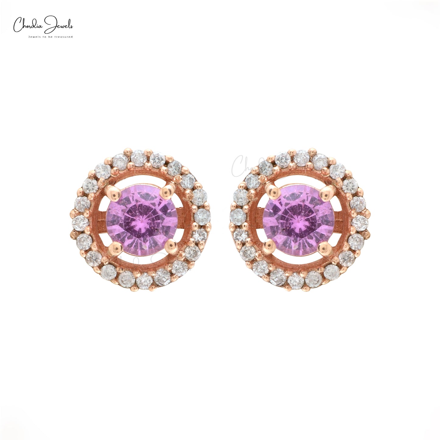 Load image into Gallery viewer, Buy Pink Sapphire Studs
