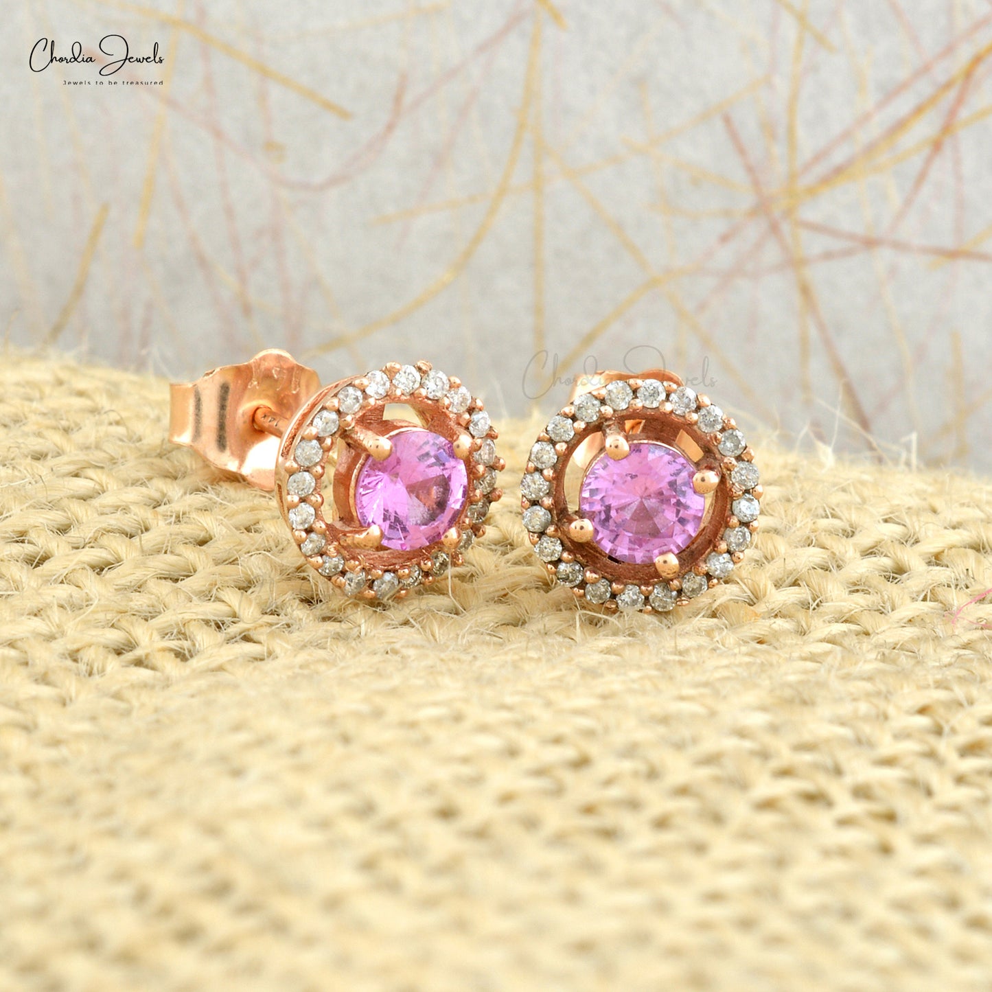 Buy Pink Sapphire Studs