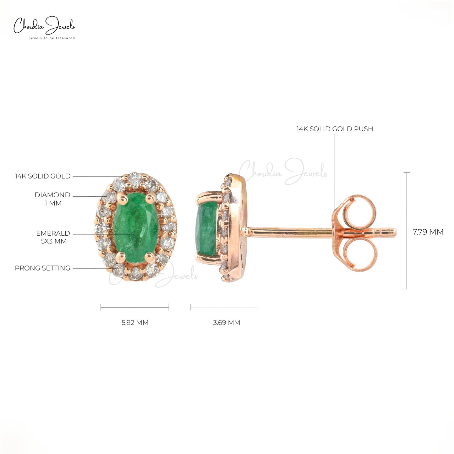 emerald earrings for women
