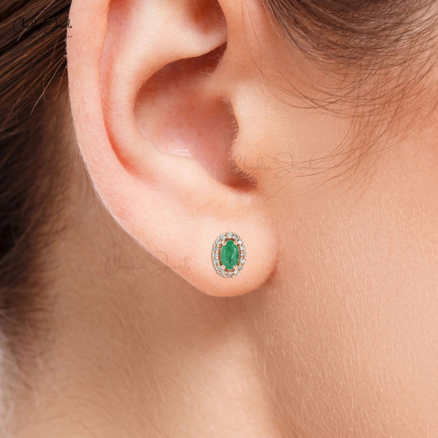 emerald green studs