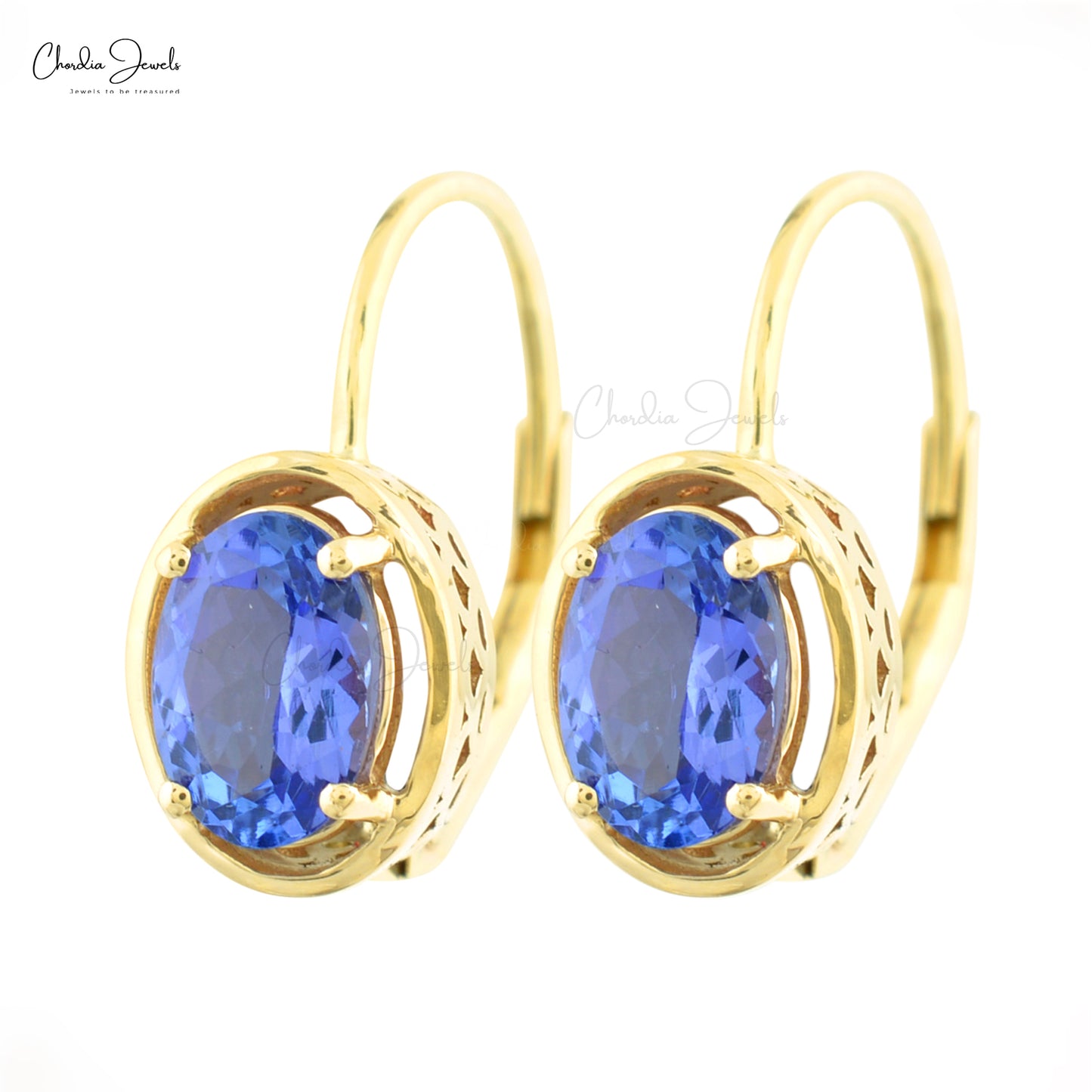 Load image into Gallery viewer, oval tanzanite earrings
