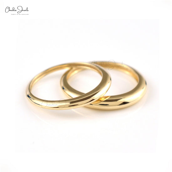 Solid 14K Yellow Gold 5 MM Size 12 Comfort Fit Wedding Ring Band Mens  Womens - Amin Jewelers