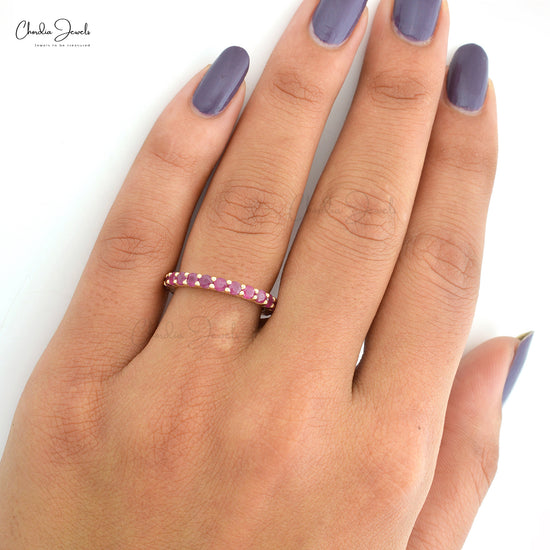 Genuine Ruby Eternity Bands