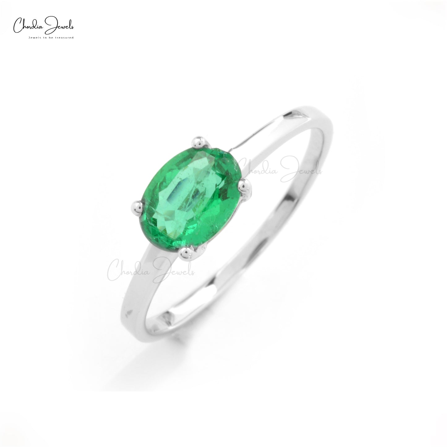 Prong Set Emerald Ring