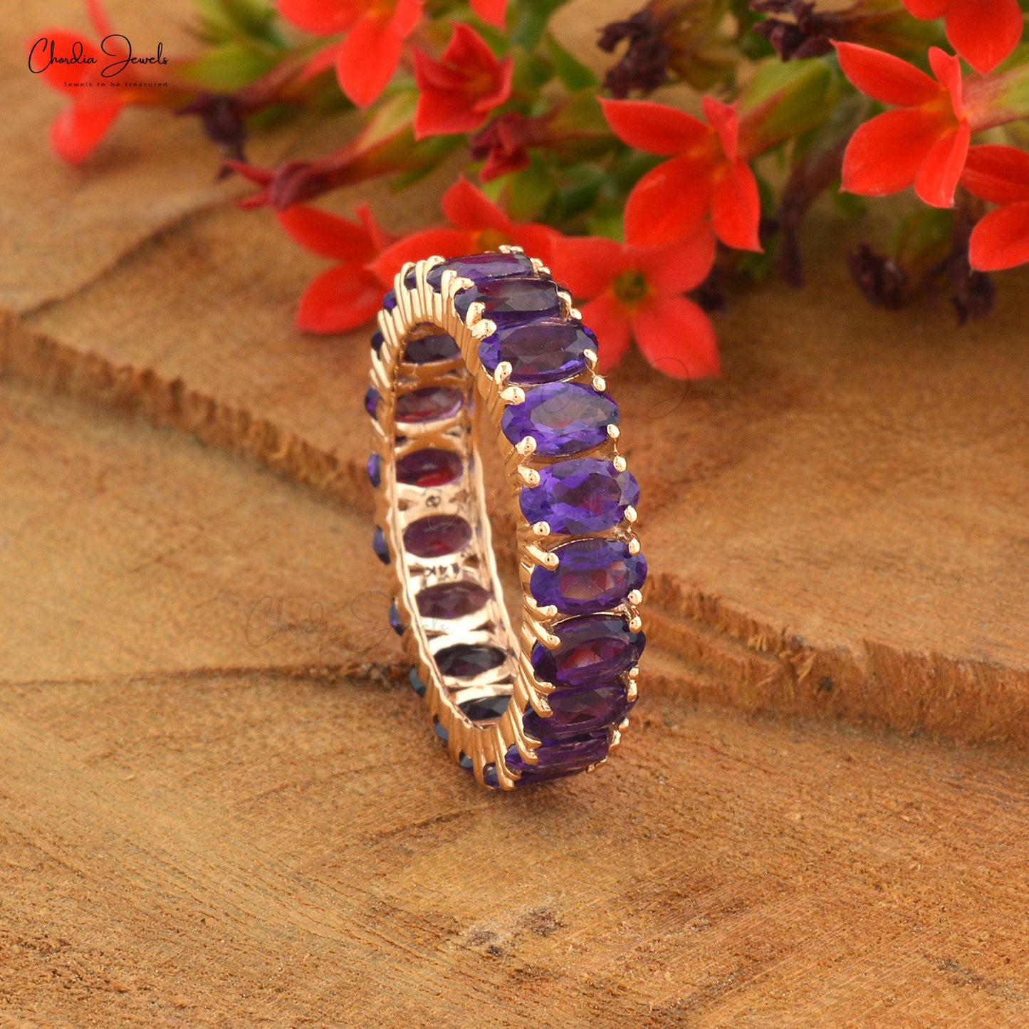 14K GOLD AMETHYST RING