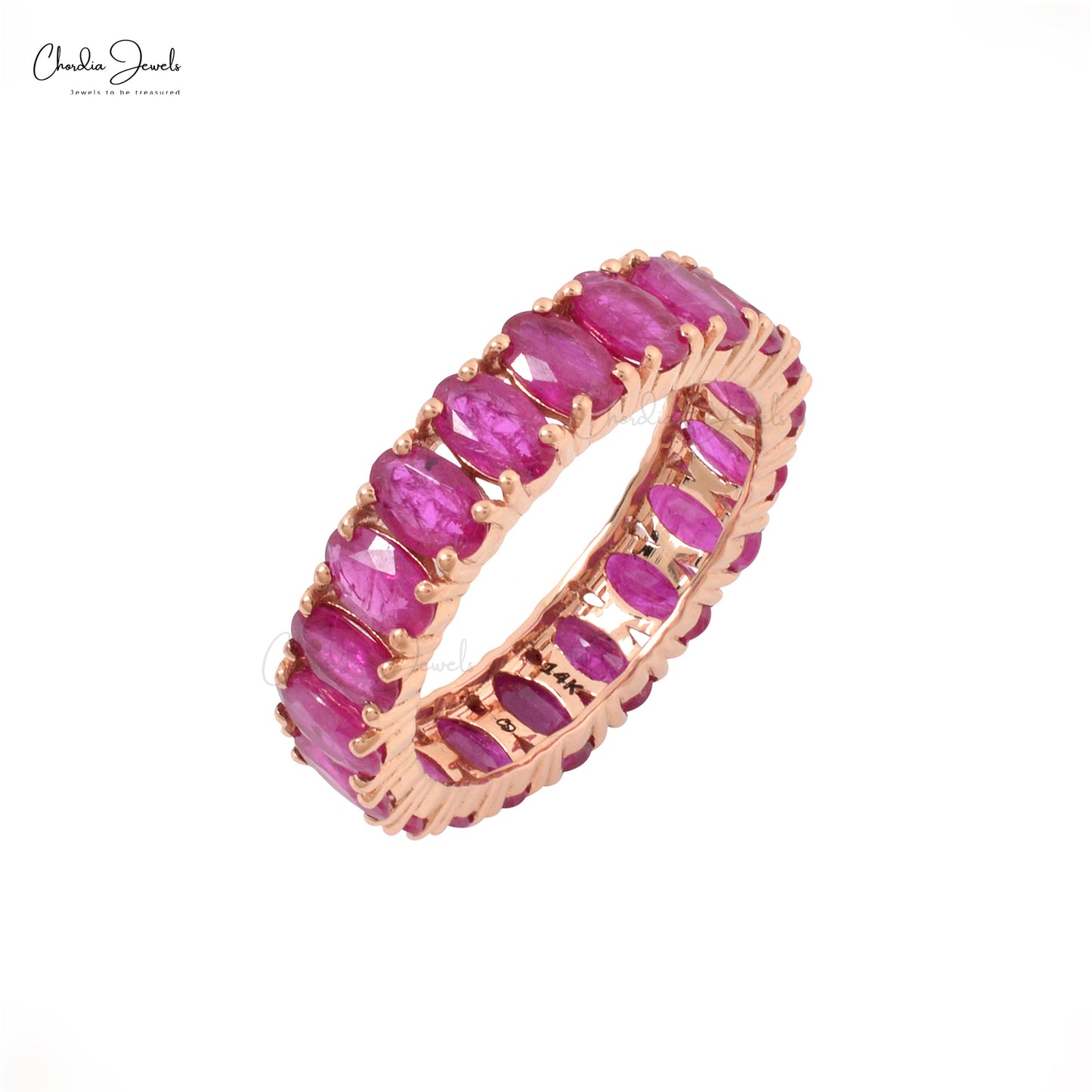 Oval Gemstone Band Ring