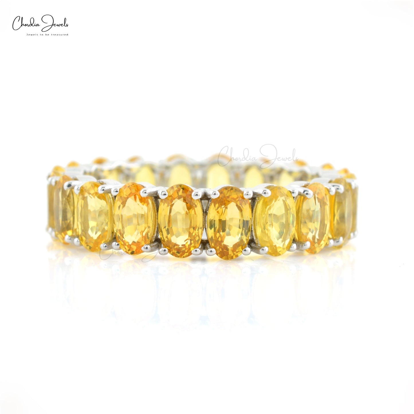 yellow sapphire eternity ring