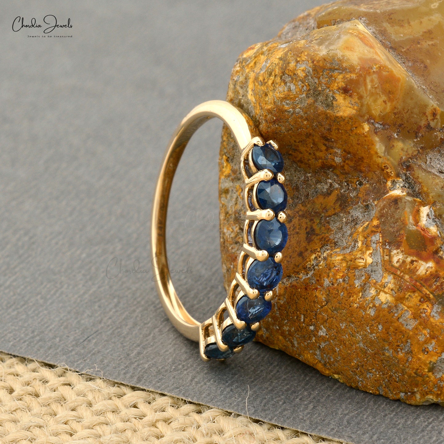 AAA Quality September Gemstone Ring in Solid Gold
