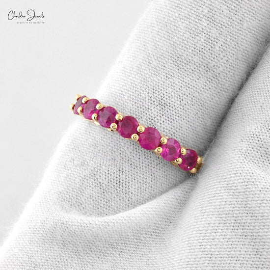 Load image into Gallery viewer, 14K GOLD RUBY ETERNITY RING

