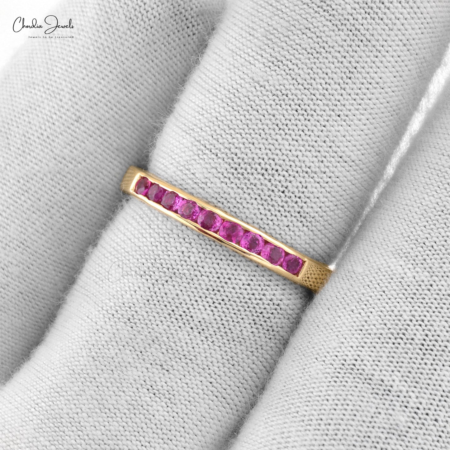 Chordia Jewels Fine Jewelry Ruby Half Eternity Band