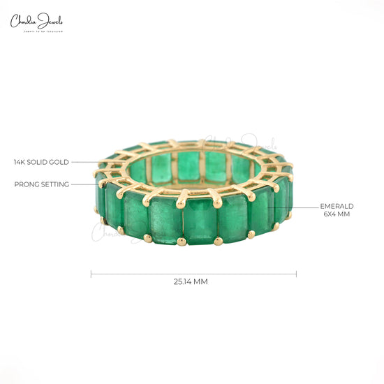 band emerald rings