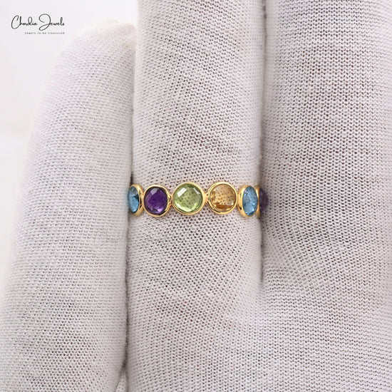 multi gemstone ring