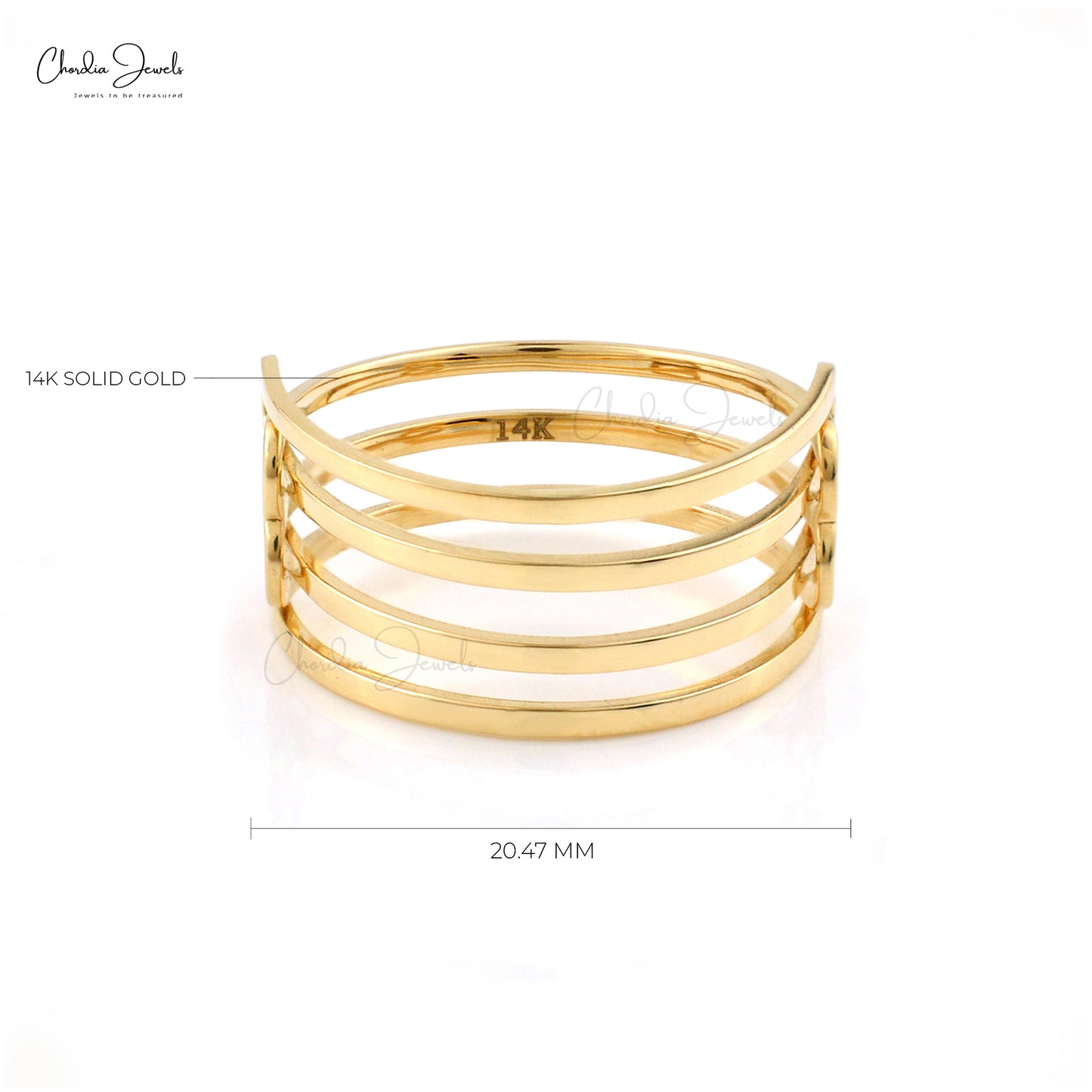 Detachable Plain Gold Ring In 14k Real Yellow Gold Hallmarked Everyday Ring