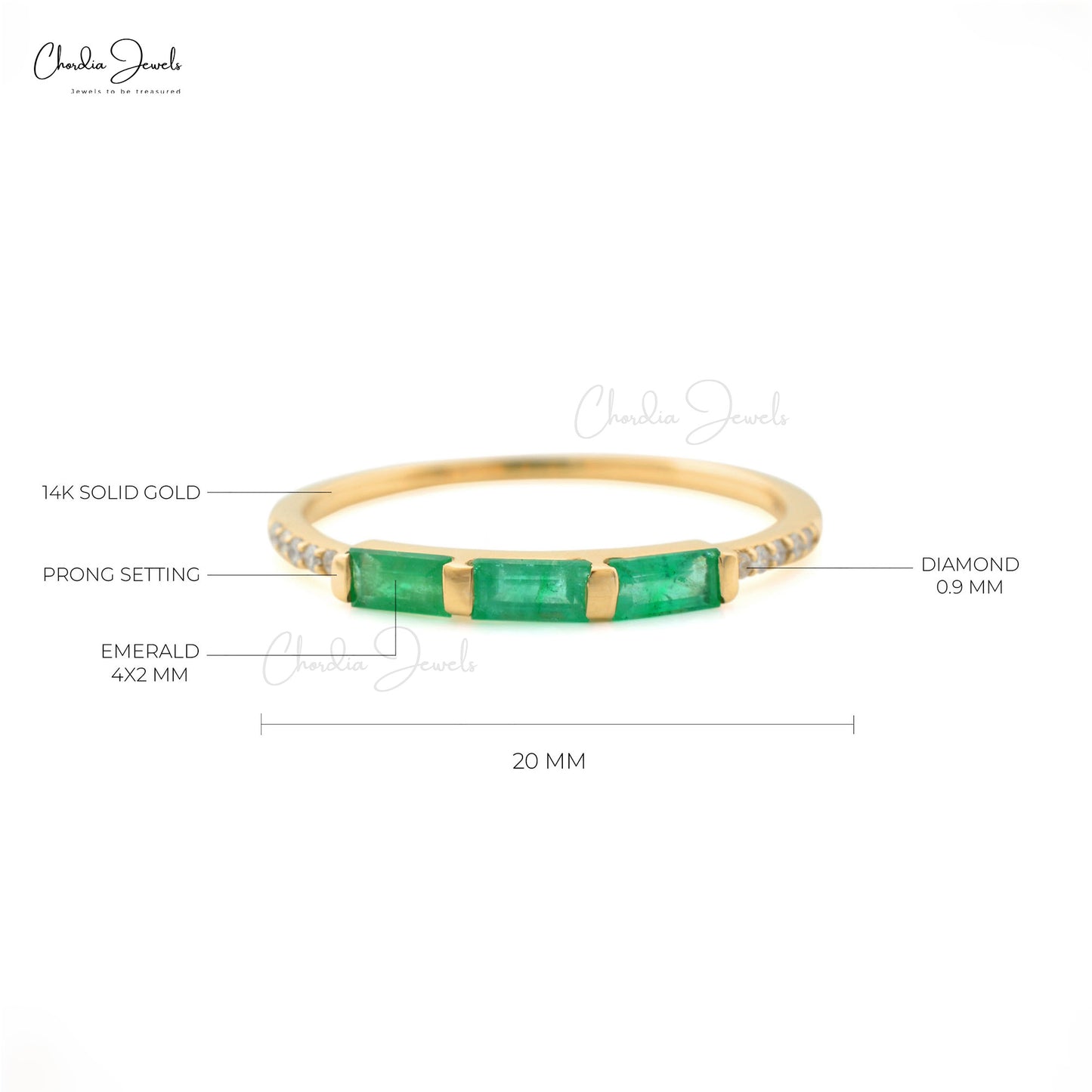 Baguette Stack Ring