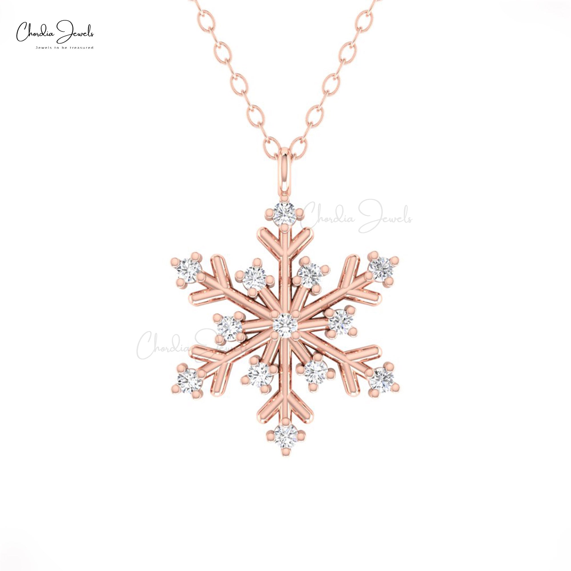 Shop Diamond Cluster Snowflake Pendant in 14k Gold by Chordia Jewels