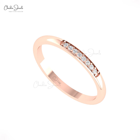 Timeless Diamond Wedding Ring in Solid 14k Gold