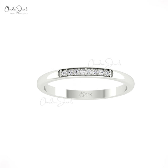 Minimalist Diamond Channel Band for Brides