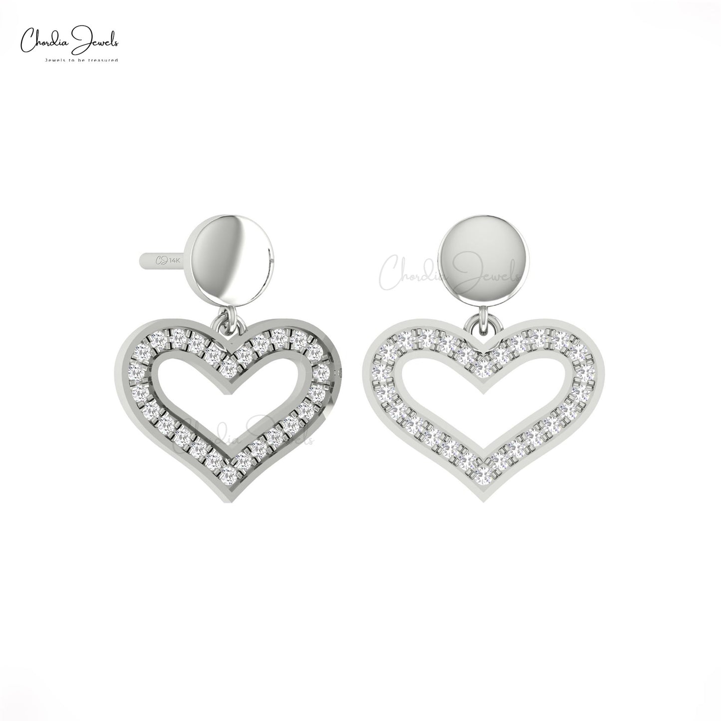 Dangle Heart Earrings