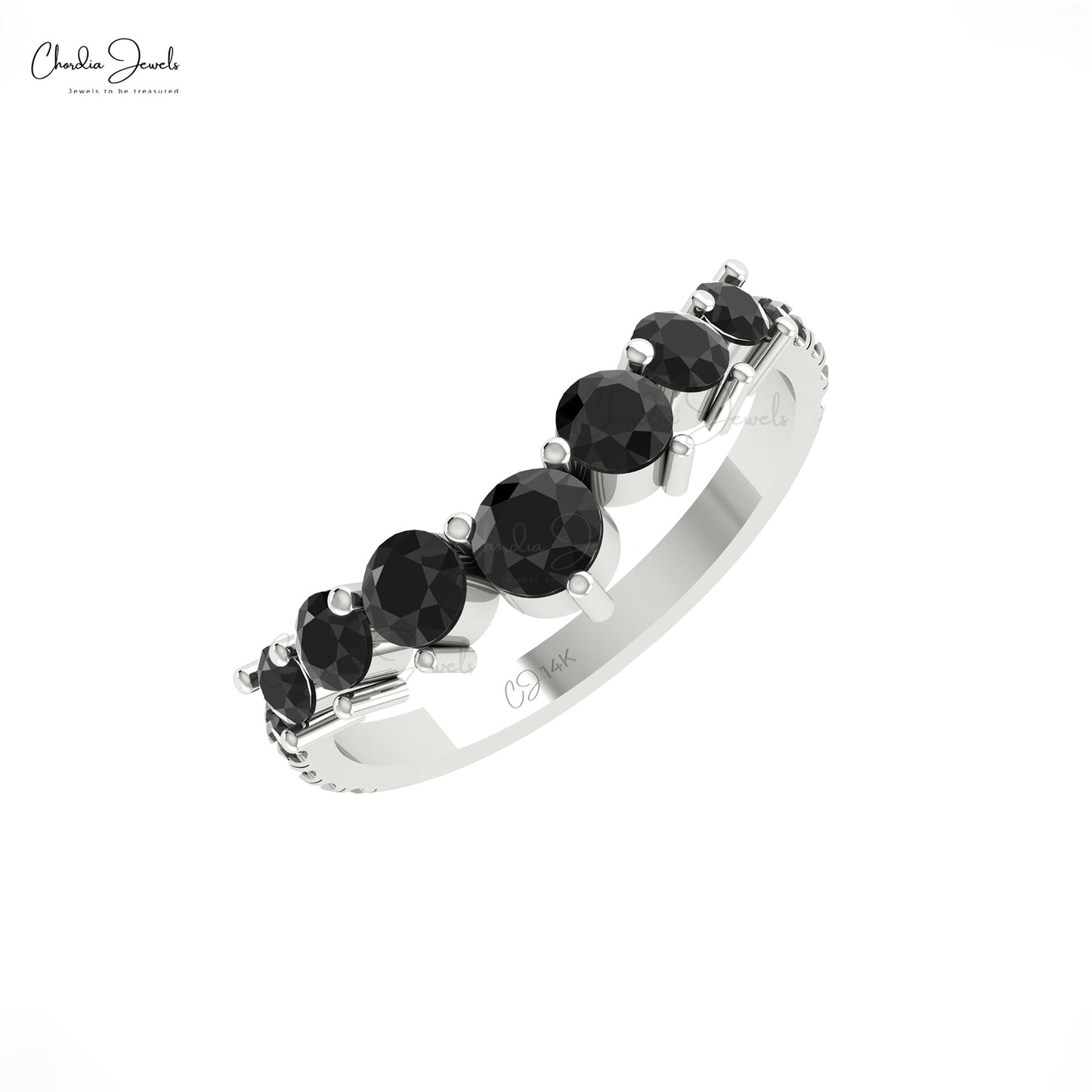 Stylish Black Diamond Chevron Band for Women