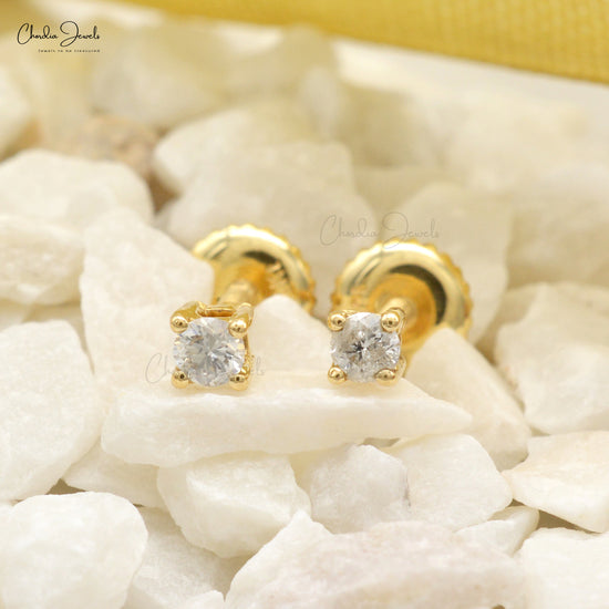 Round Diamond Earrings