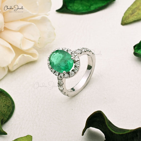 Platinum 1.84ct Oval Emerald & Diamond Halo Ring - Jewellery from David  Mellor Family Jewellers UK