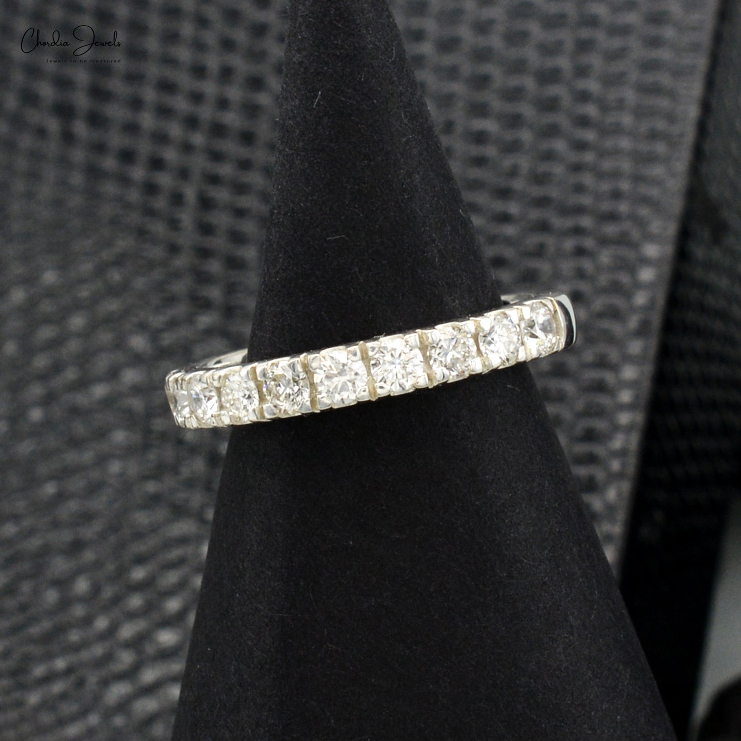 Chordia Jewels 14k Gold Bezel Set Diamond Wedding Ring