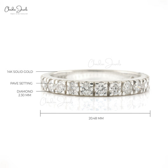 0.78 Ct Round Diamond Eternity Band by Chordia Jewels