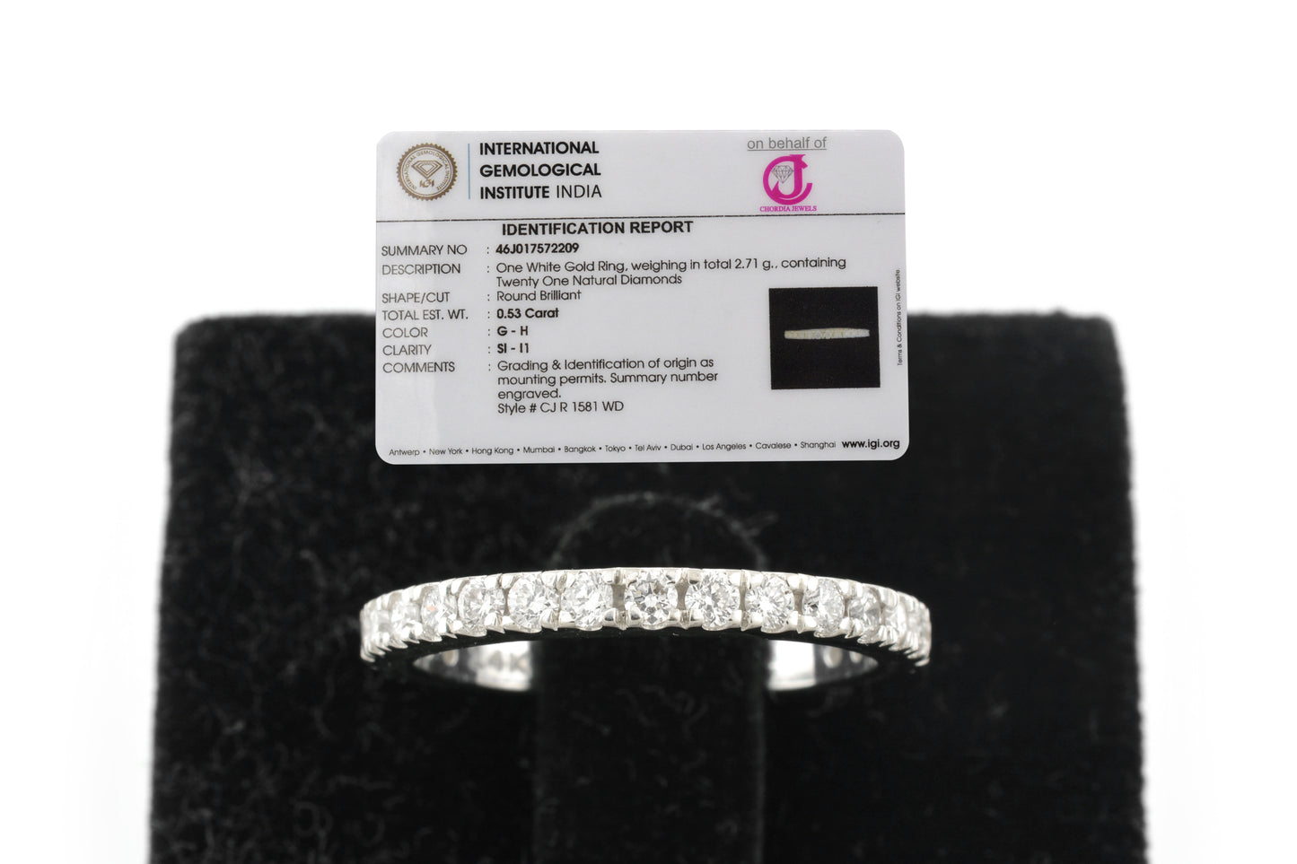 Dainty Half Eternity Ring In Pure 14k White Gold Pave Diamond 1.7mm Round Promise Band