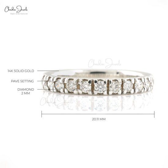 Elegant full eternity wedding ring with white diamonds in gold