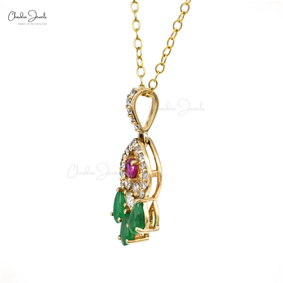 Emerald & Ruby Pendant