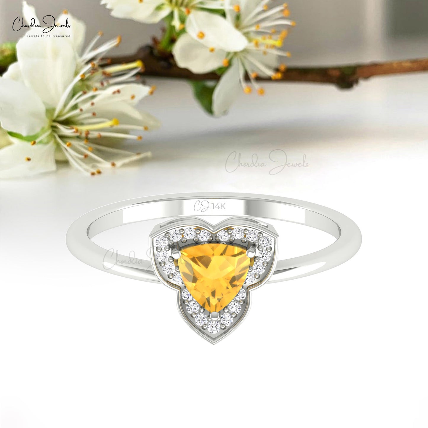 CITRINE & DIAMOND RING