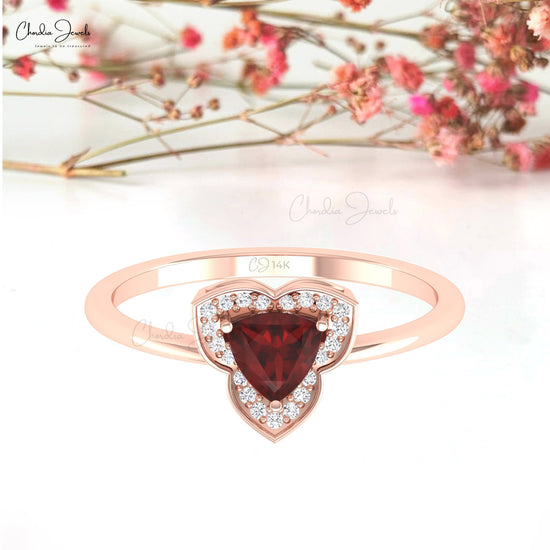 14K GOLD GARNET RING