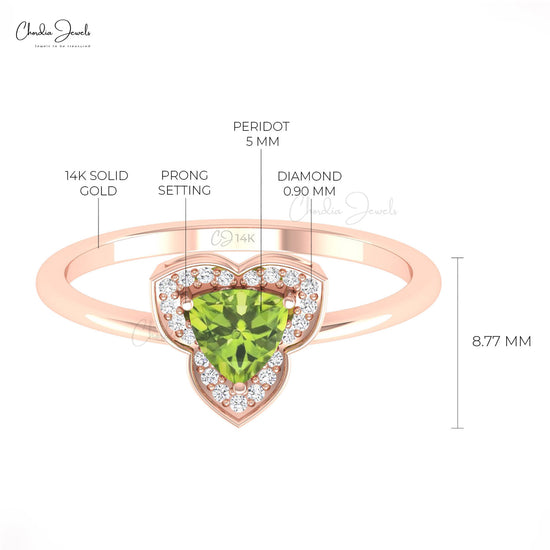 14K GOLD PERIDOT RING