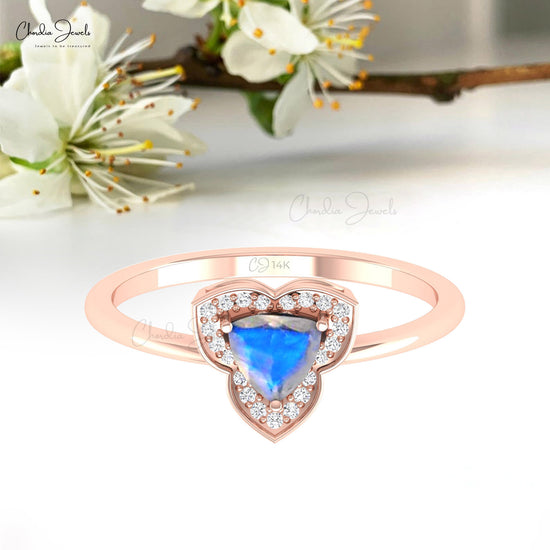 Load image into Gallery viewer, moonstone diamond halo ring
