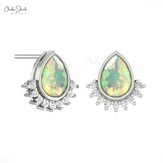 Natural Opal Gemstone Earrings