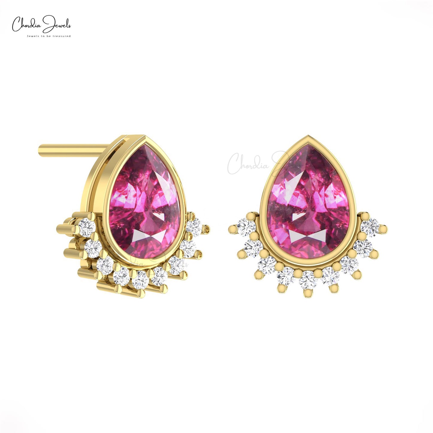 Dainty Diamond Flare Studs