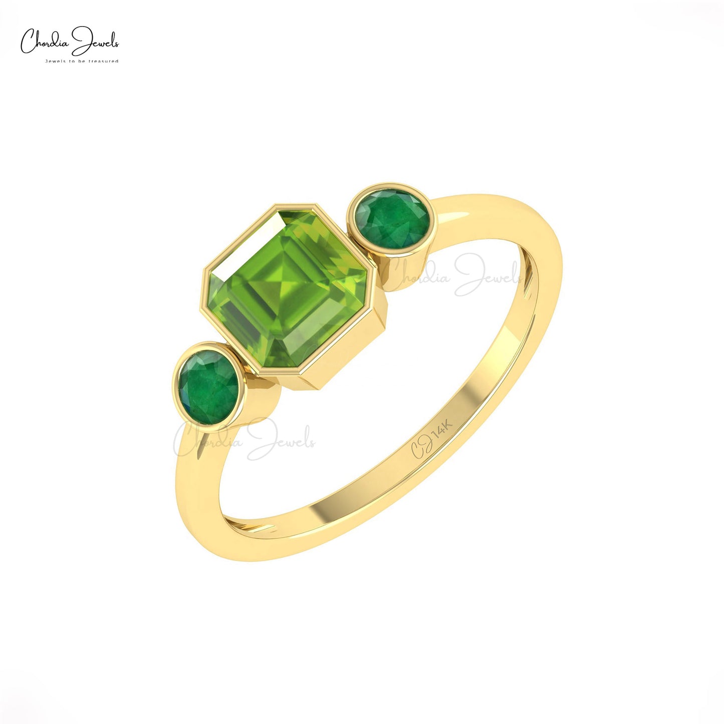 Solid Gold 3 Stone Ring