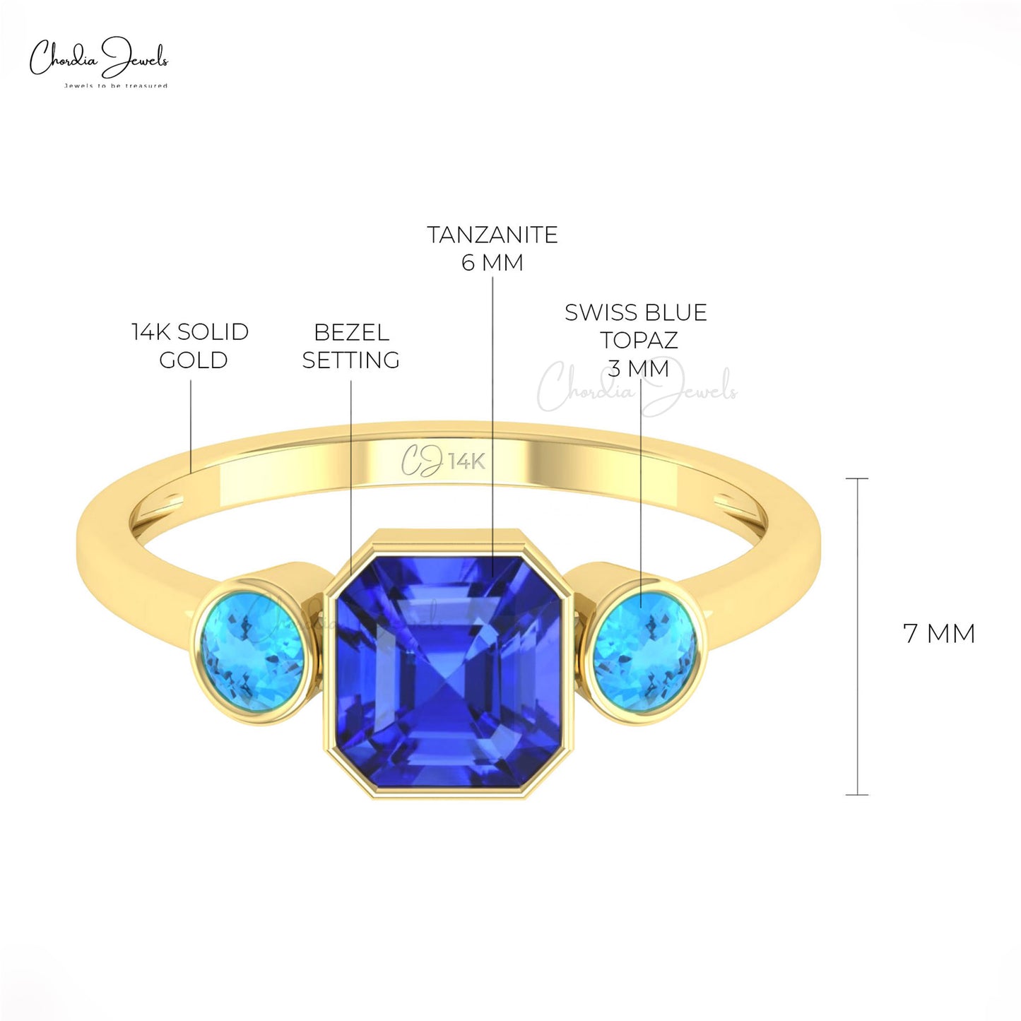 Swiss Blue Topaz Ring