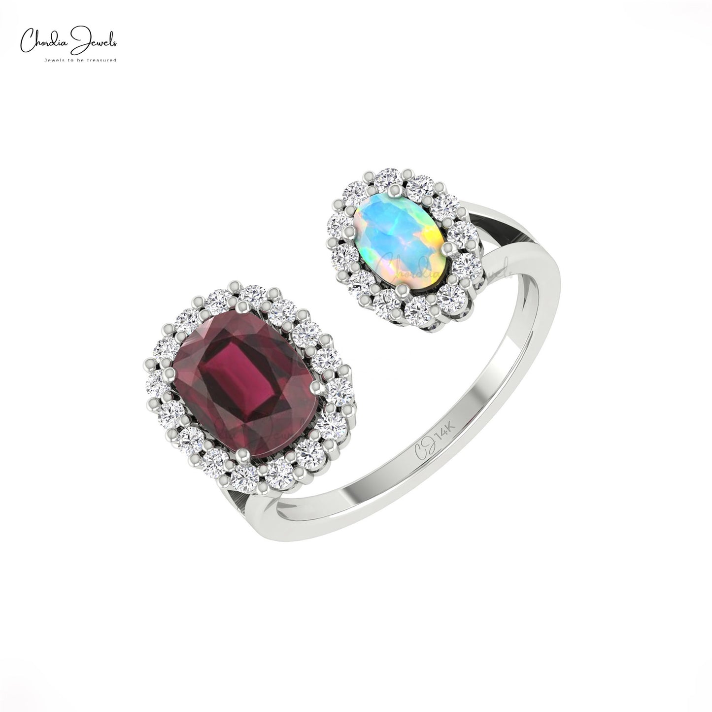 Natural Fire Opal Ring