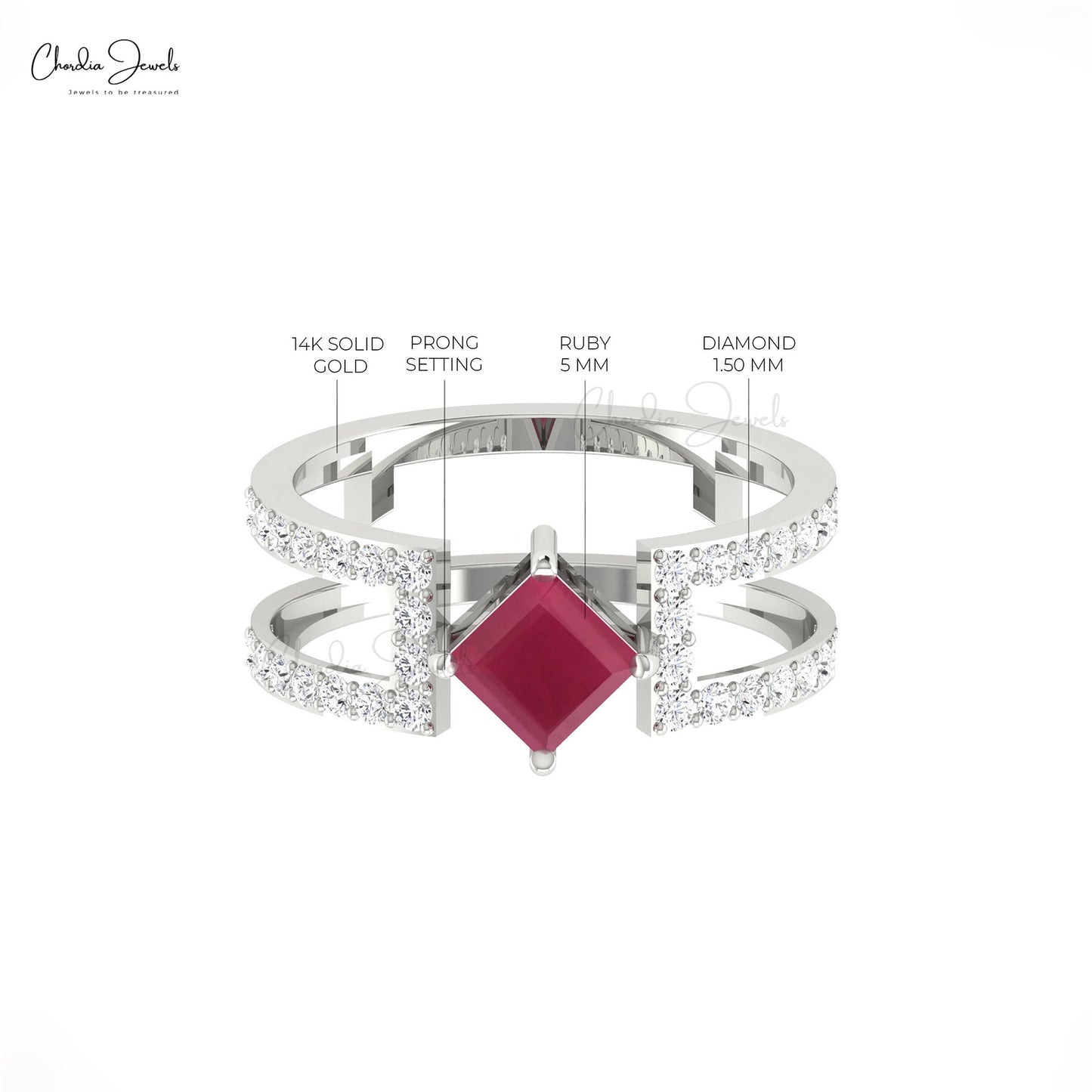 White Diamond Promise Ring