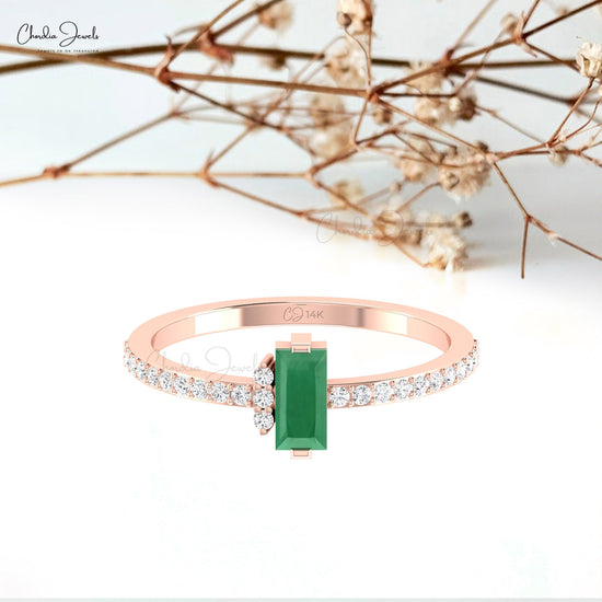Indulge in the luxury of our emerald birthstone ring.