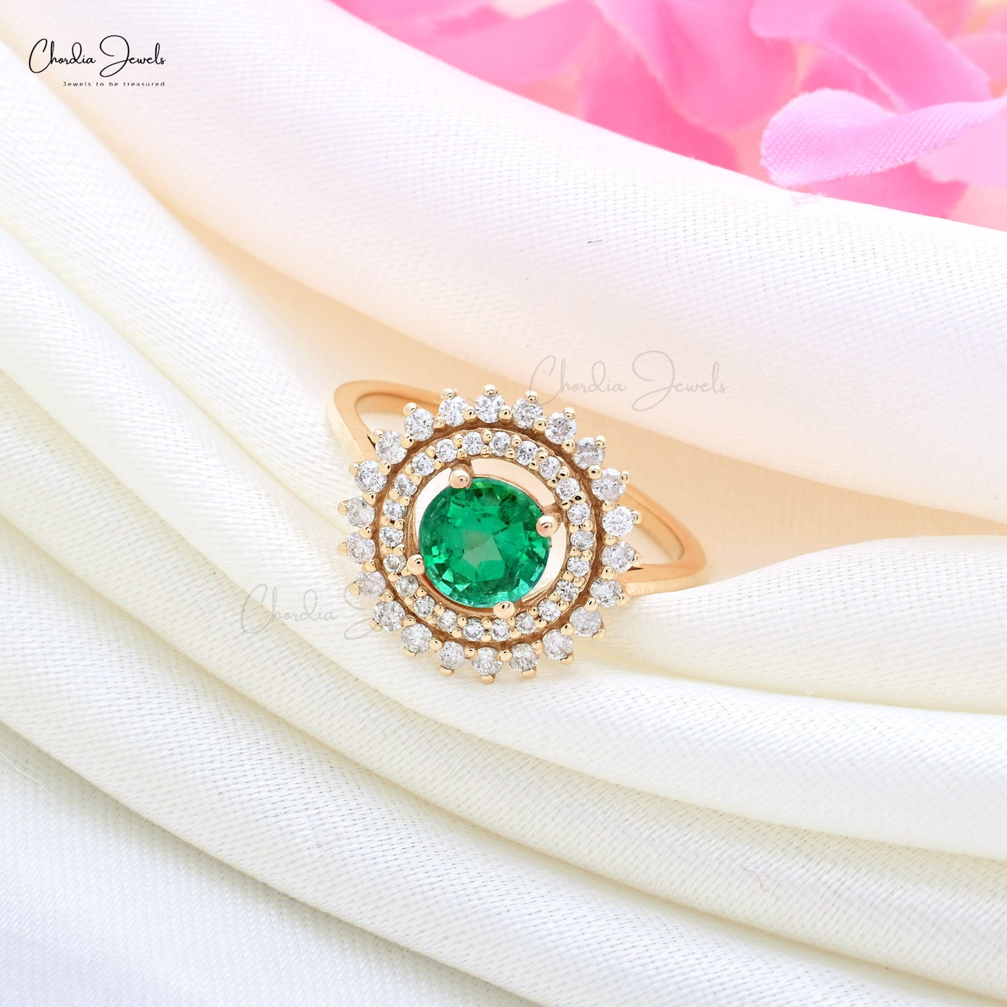 Transform your style with our real emerald ring.