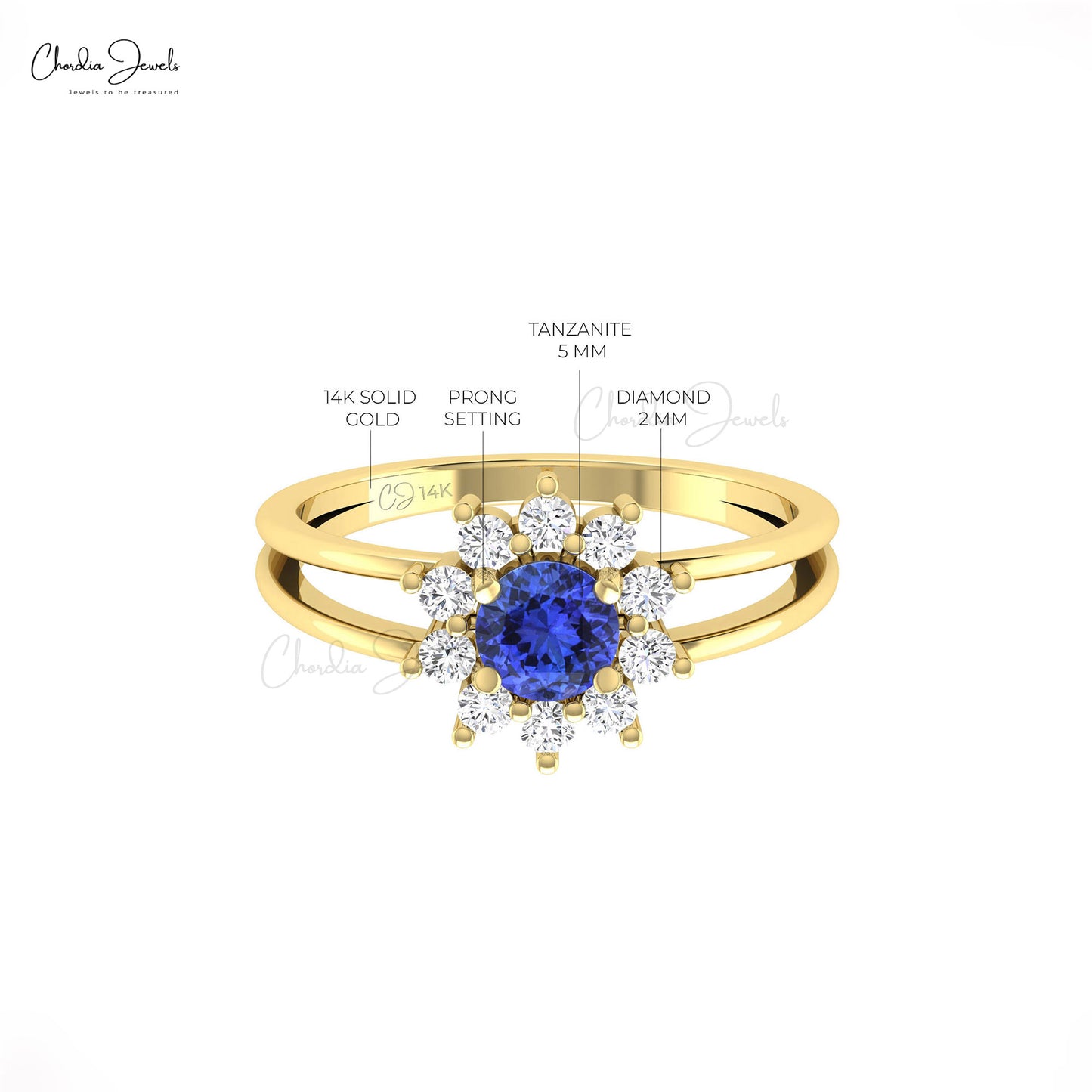 Halo Diamond Cluster Ring