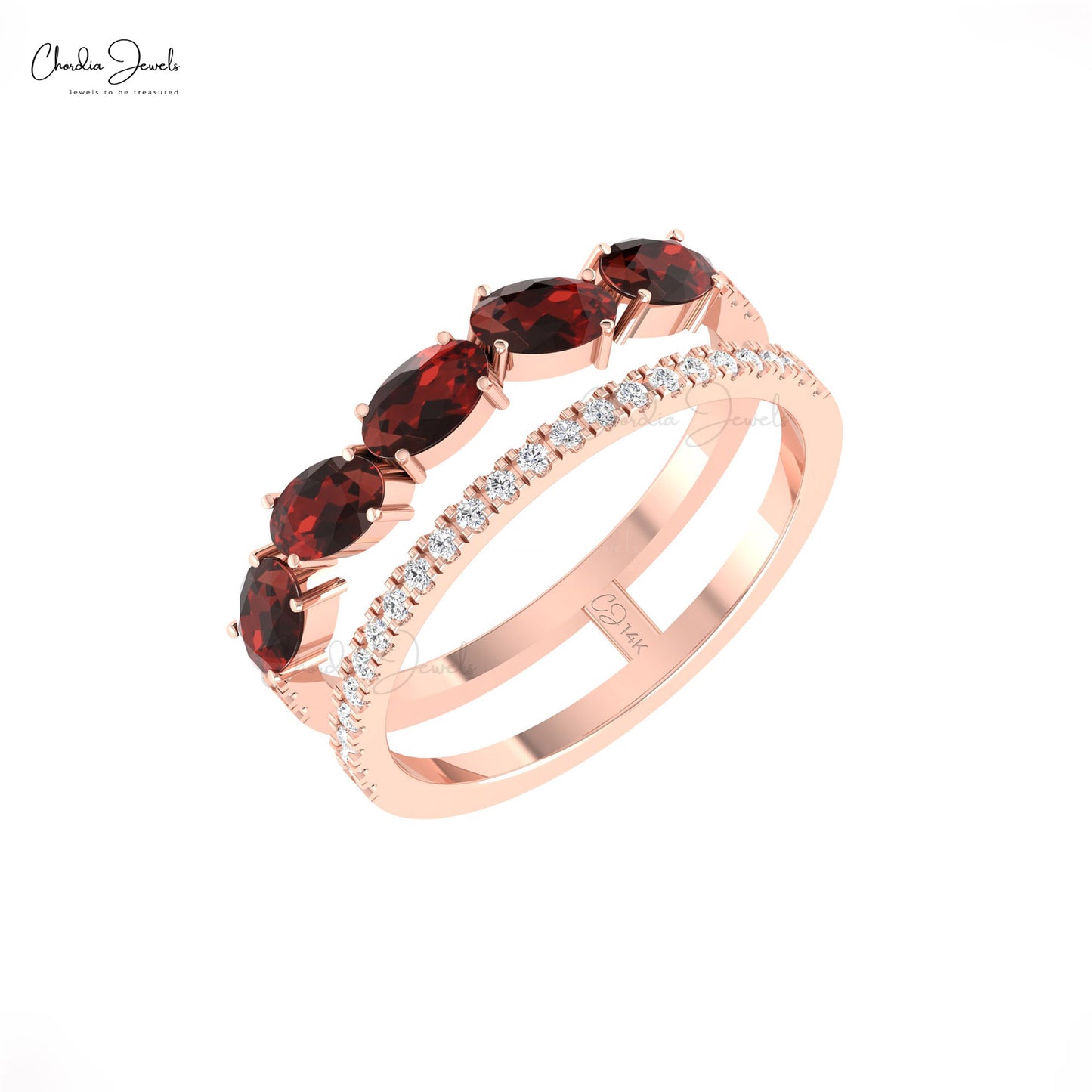 Red Garnet Wedding Ring