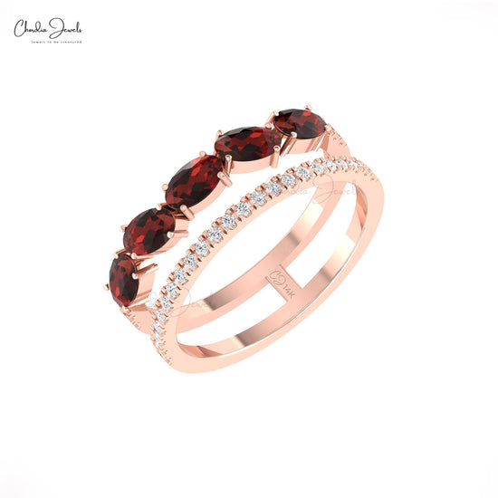 Red Garnet Wedding Ring
