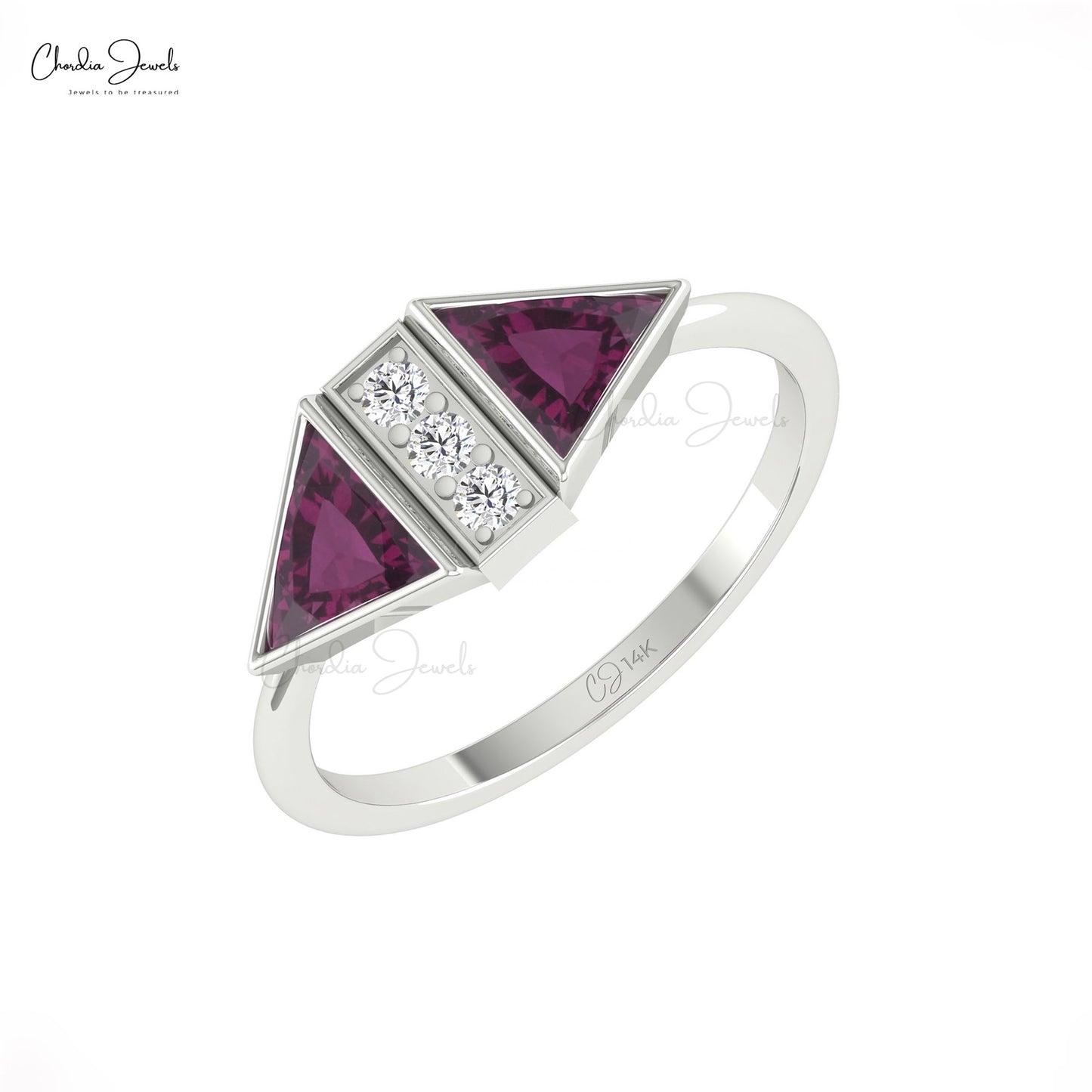 Bezel Set Rhodolite Ring
