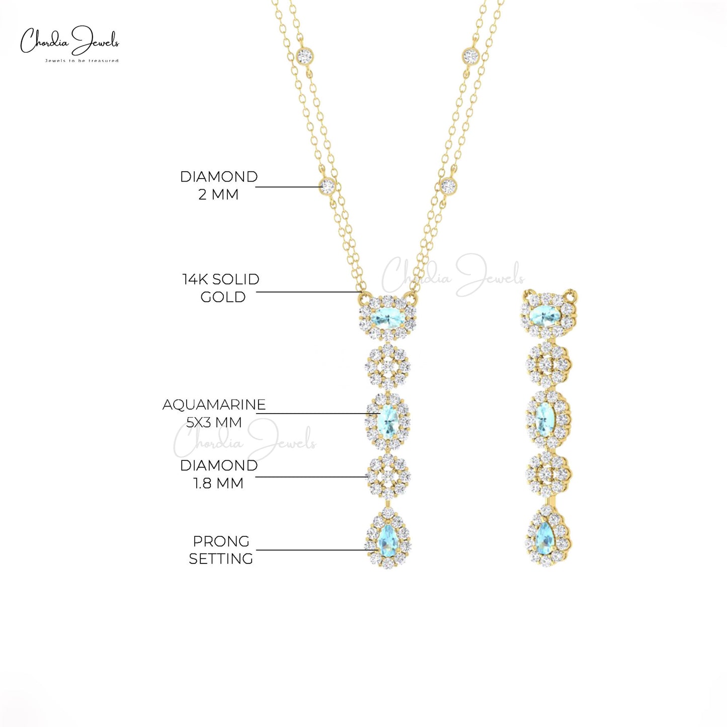 Multiple Halo Necklace