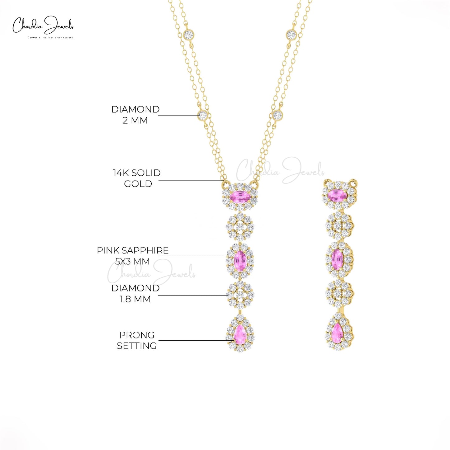 Diamond Multi Halo Necklace