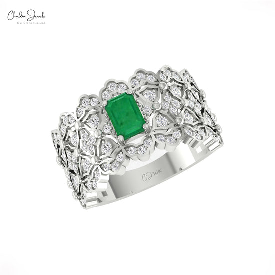Unlock the beauty of self expression with our real emerald ring.