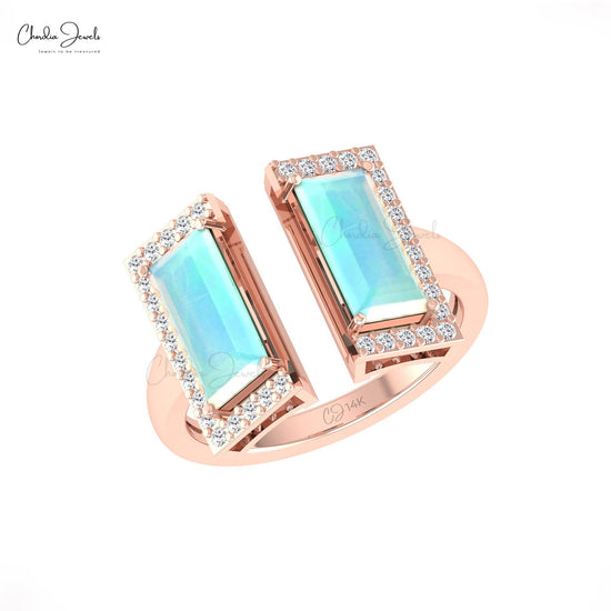 Baguette Opal Ring